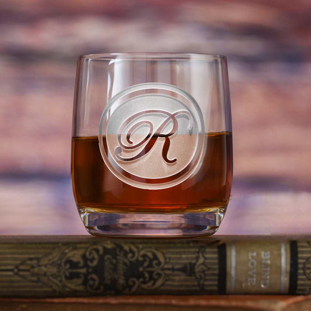 Personalized Stolzle Weinland Crystal Rocks, Whiskey Glass