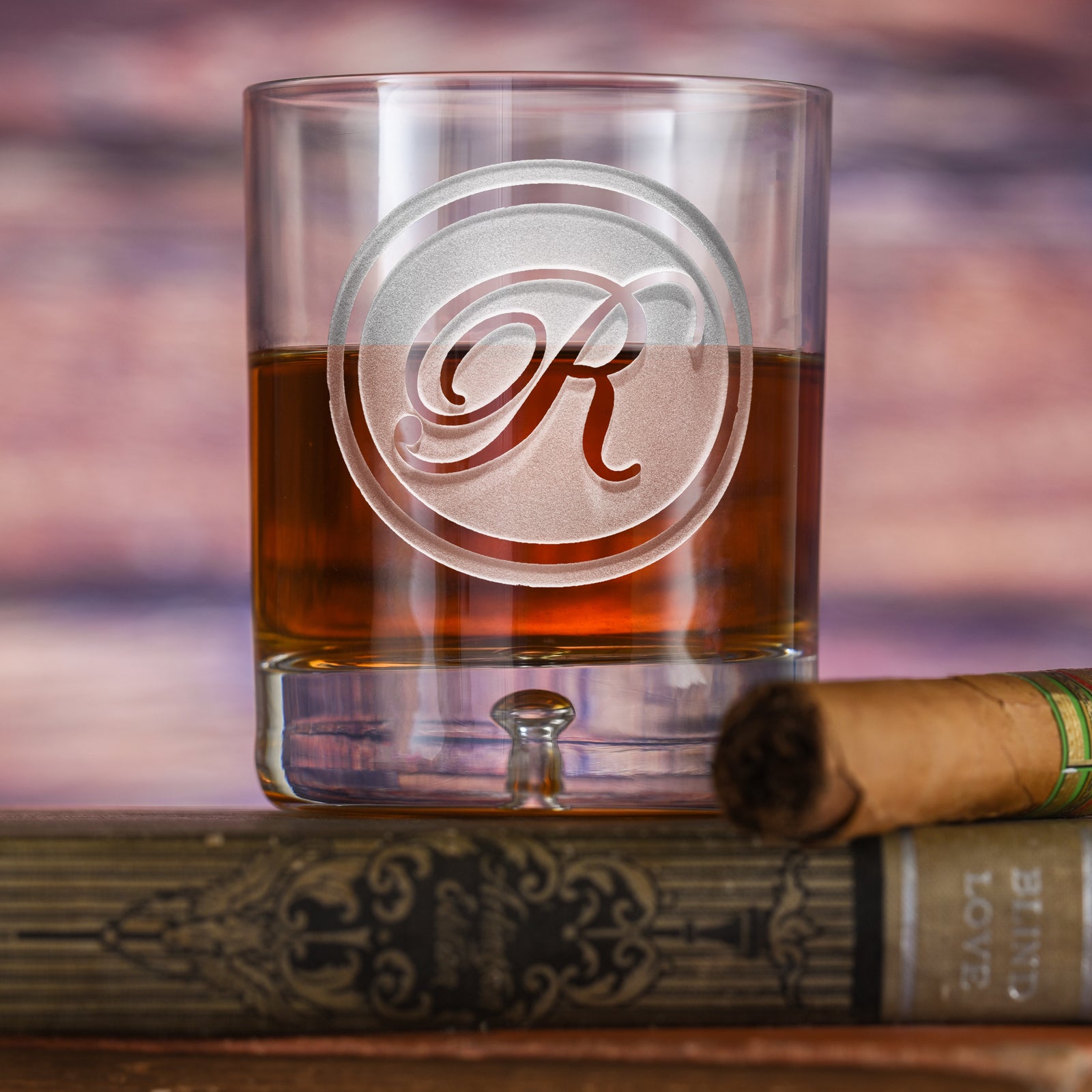 Crystal Whiskey Glass With Monogram