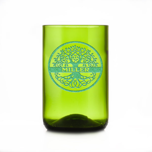 Recycled Wine Bottle Tumblers Green Set of 4 #5204  Beer bottle crafts,  Recycled wine bottles, Wine bottle glasses