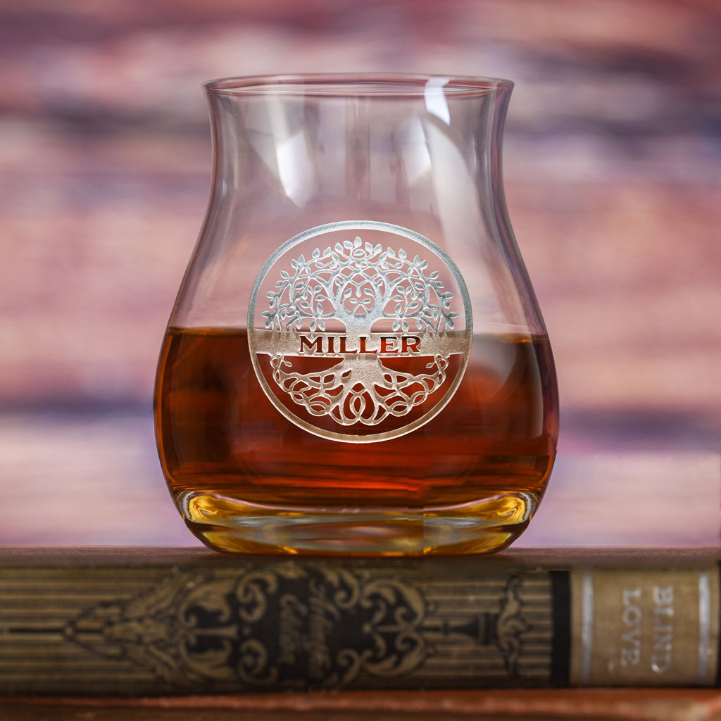 Family Tree Personalized Canadian Whiskey Glass