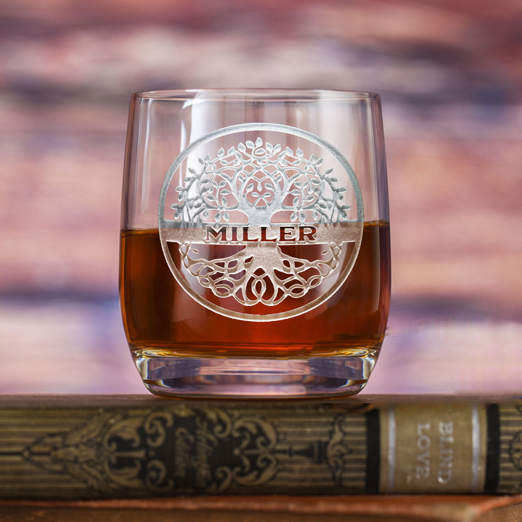 Family Tree Stolzle Weinland Crystal Rocks, Whiskey Glass