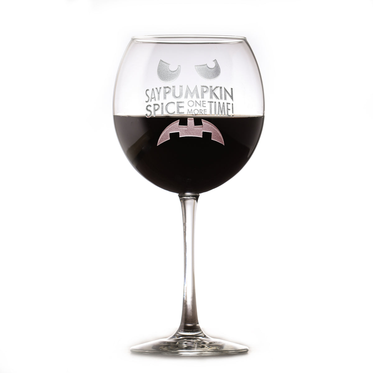 Pumpkin Spice Hater Gift Red Wine Glass