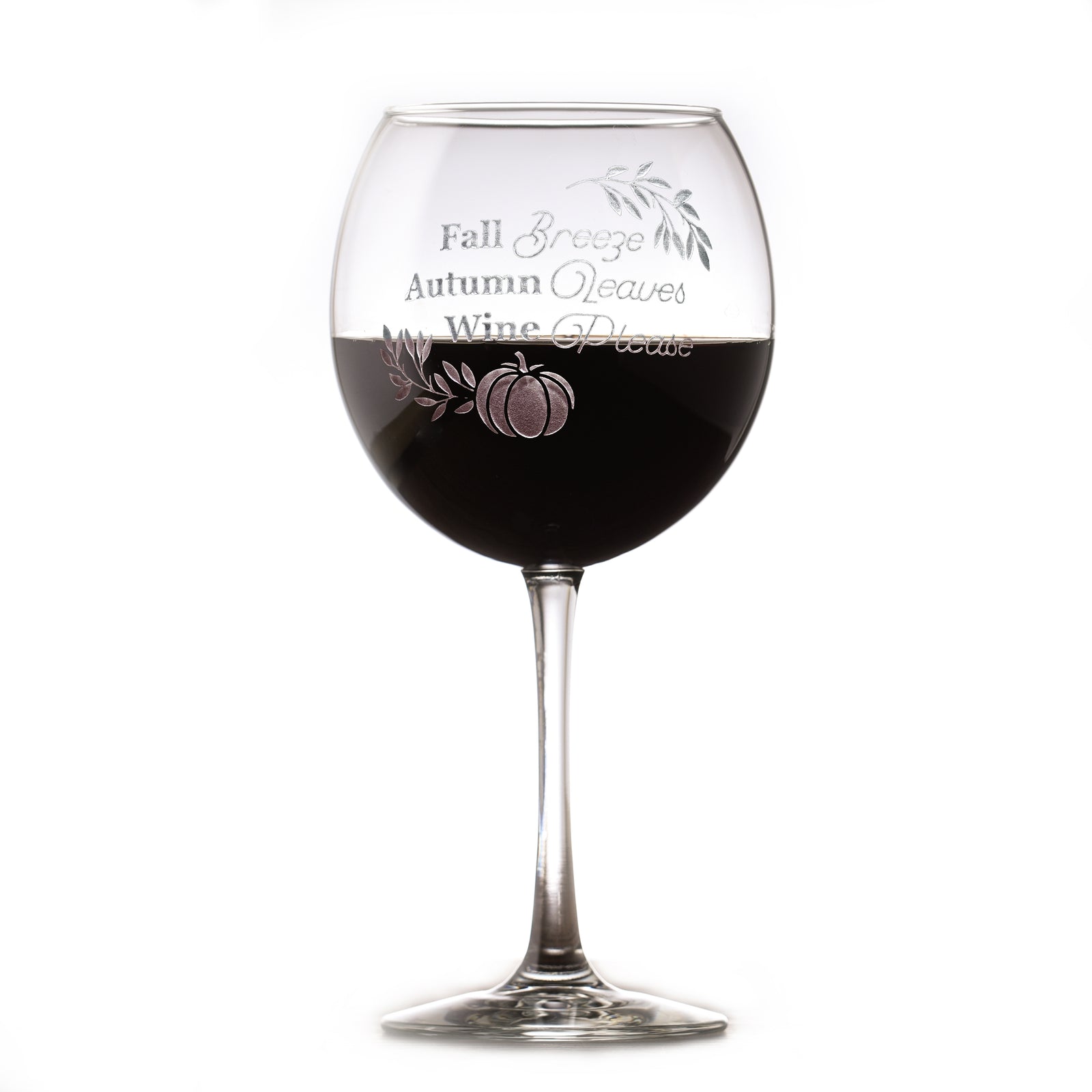 Pumpkin Spice Lover Gift Red Wine Glass