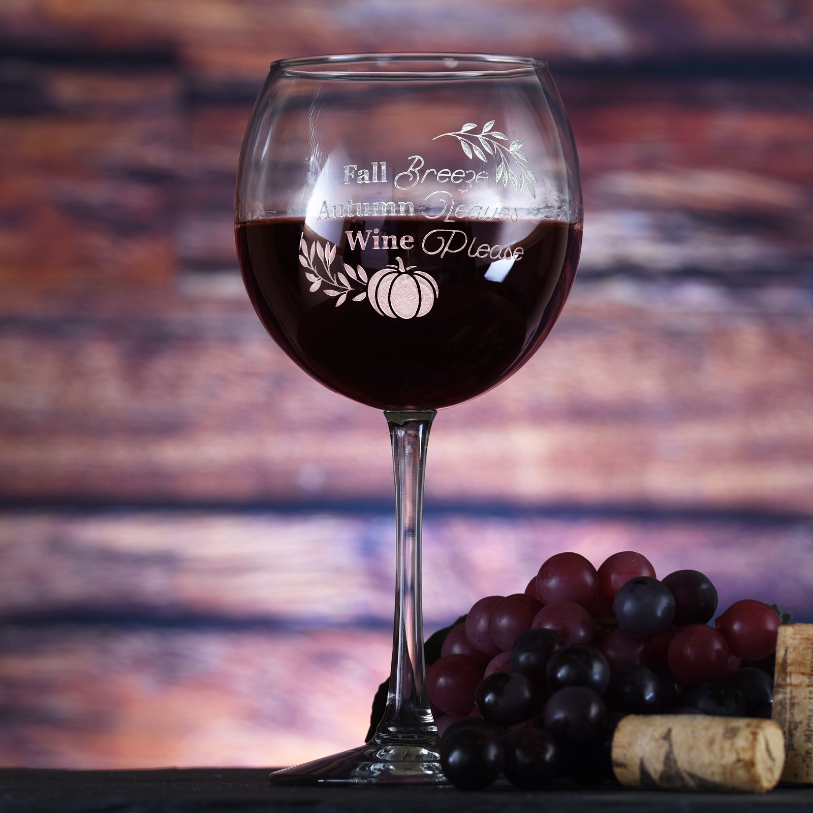 Pumpkin Spice Lover Gift Red Wine Glass