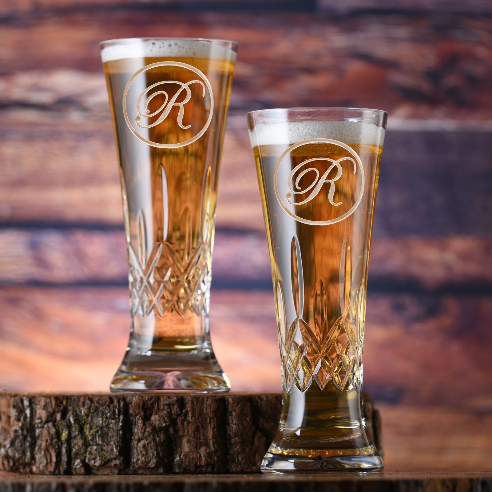 Engraved Crystal Beer Pilsner