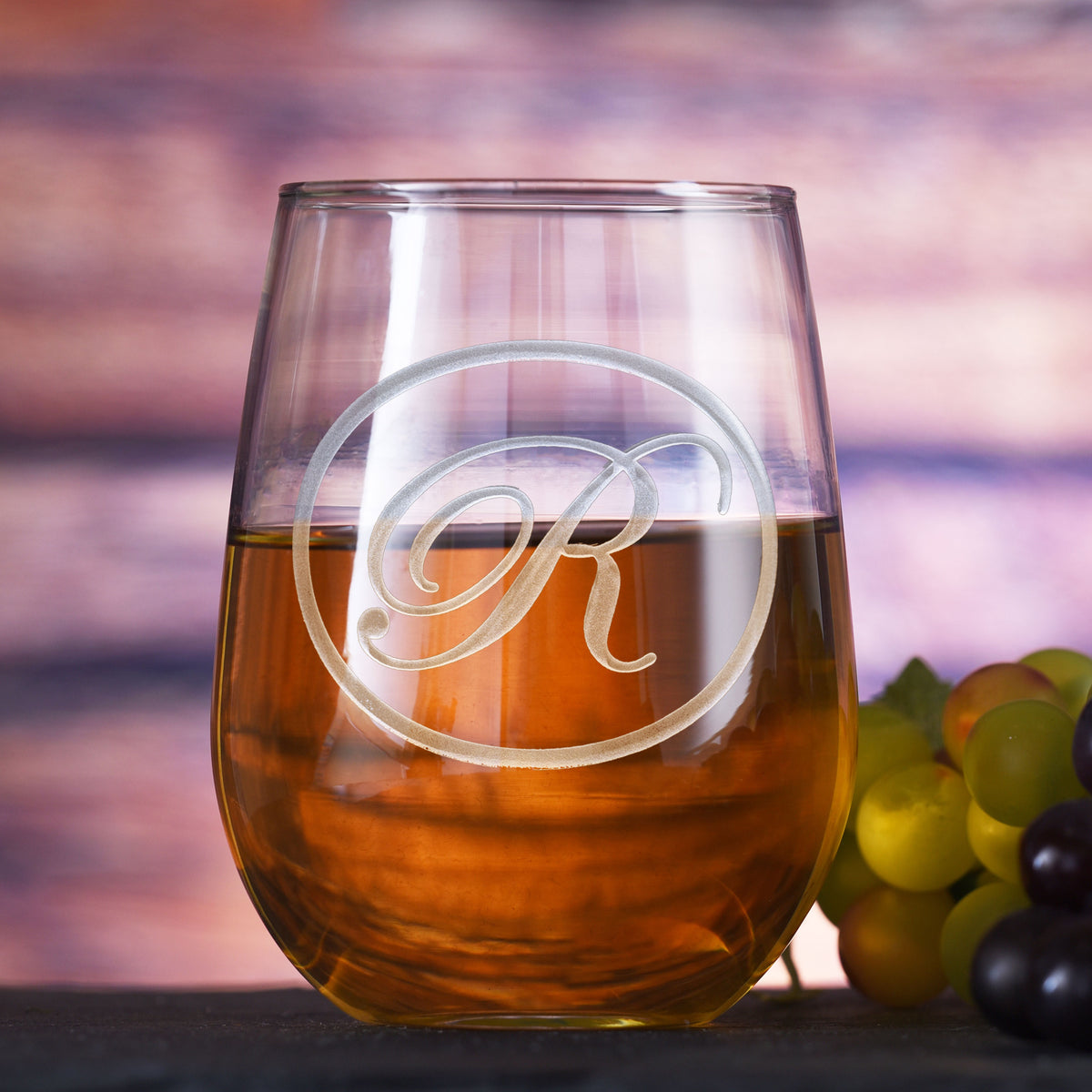 Edwardian Script Monogram Stemless