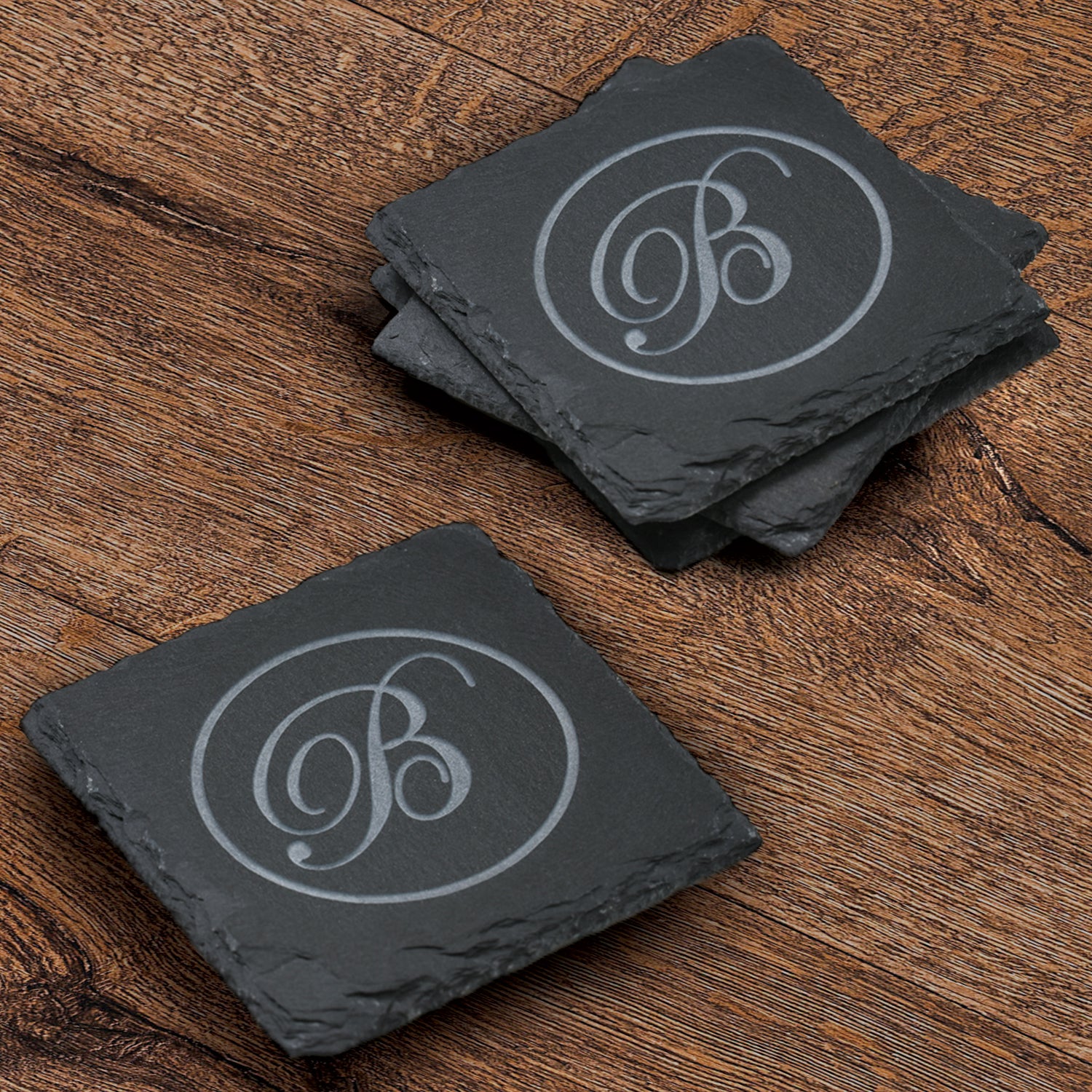 Monogrammed Slate Coasters (Set of 4)