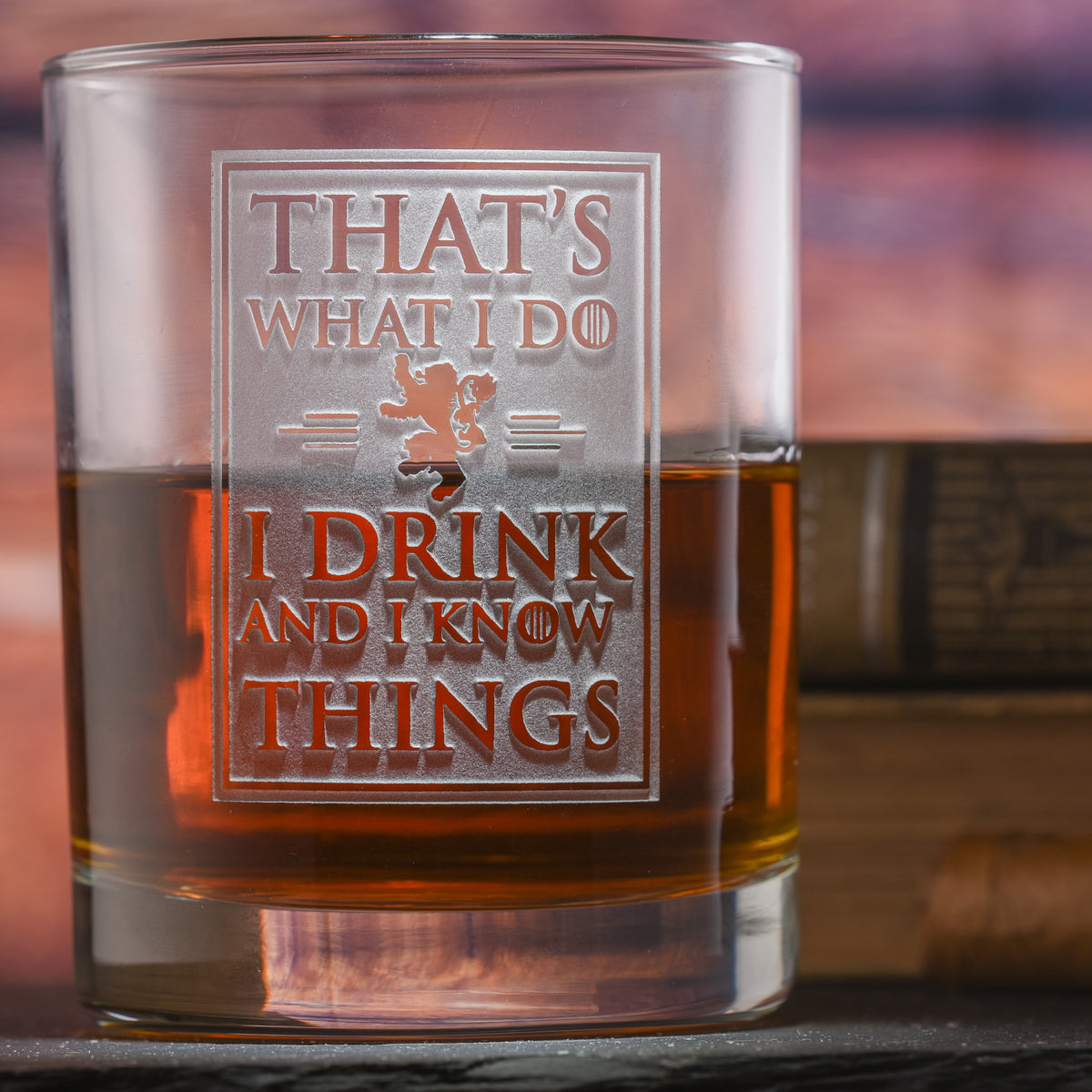 "I Drink and I Know Things" Glass
