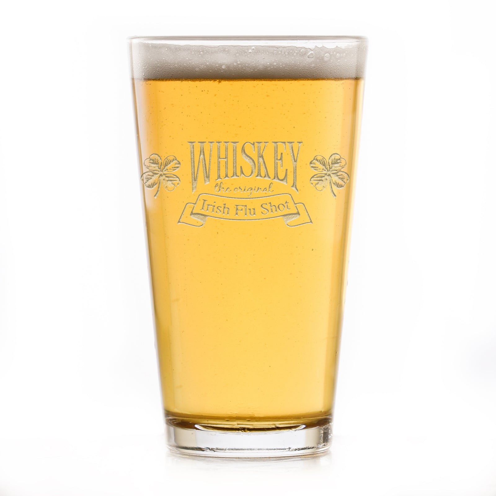 Whiskey "The Original Irish Flu Shot" Pub Beer Glass St Patrick's Day