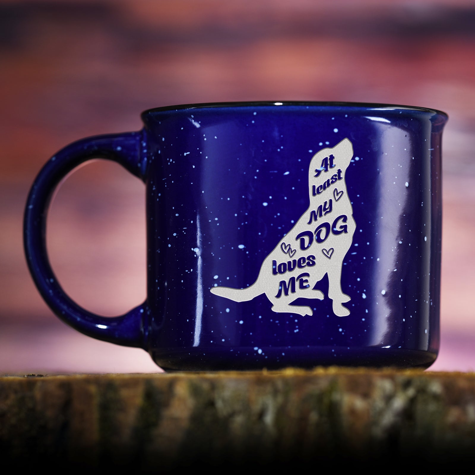 Dog Lovers Custom Blue Campfire Mug