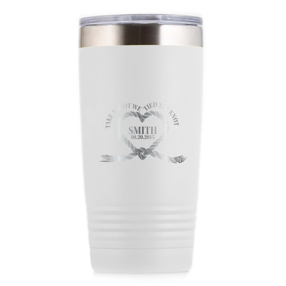 We Tied The Knot Wedding Favor, Travel Tumbler