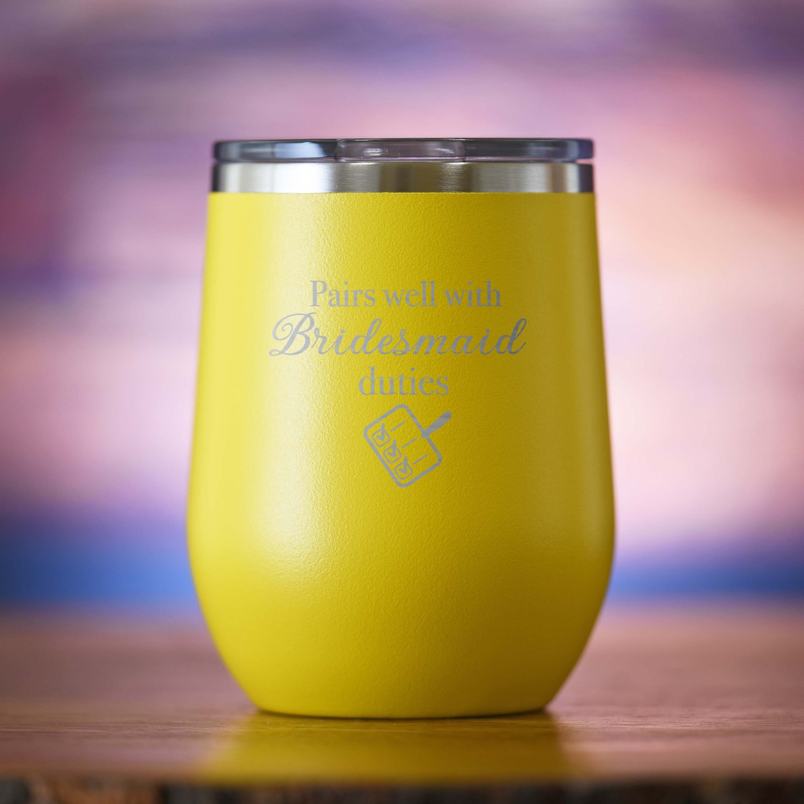 "Pairs Well With Bridesmaid Duties" Wine Tumbler Gift