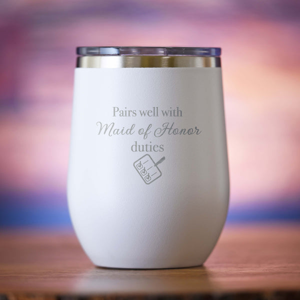 Stemless Wine Tumblers 12 Ounce Laser Engraved - AwardMakers