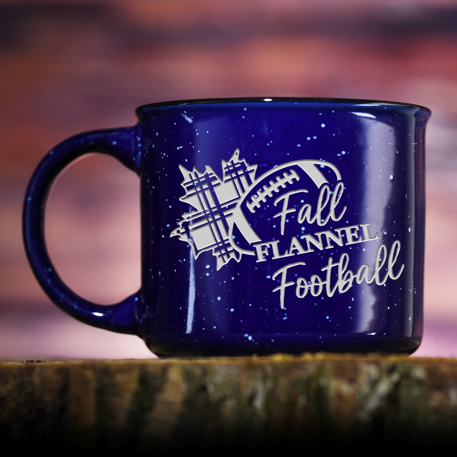 Fall Flannel Football Campfire Mug Gift