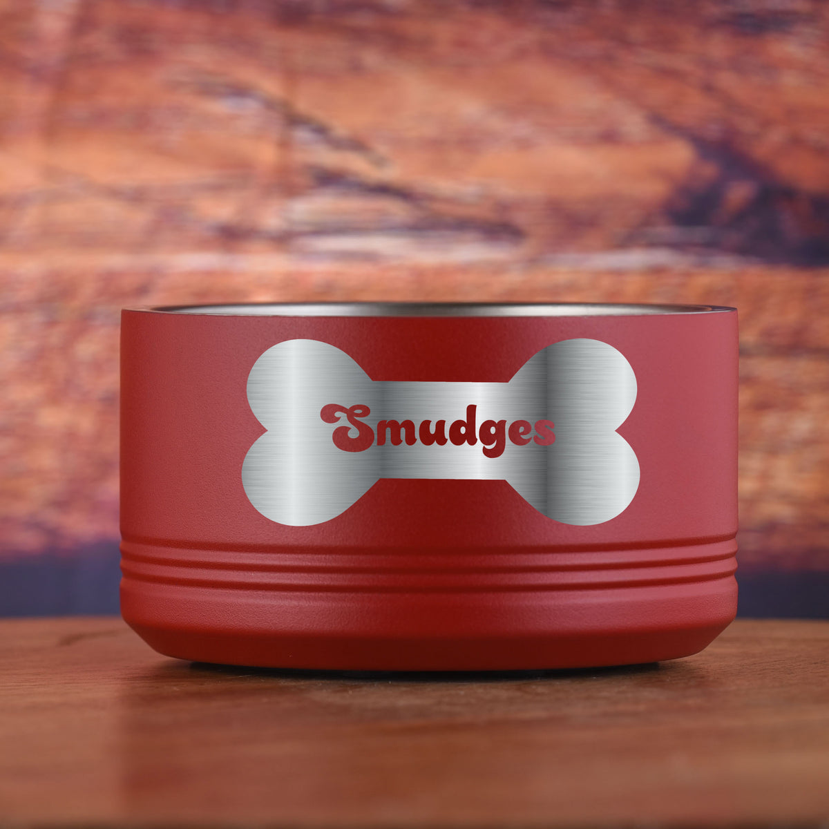 Custom, Etched Small Pet Bowl - Dog or Cat