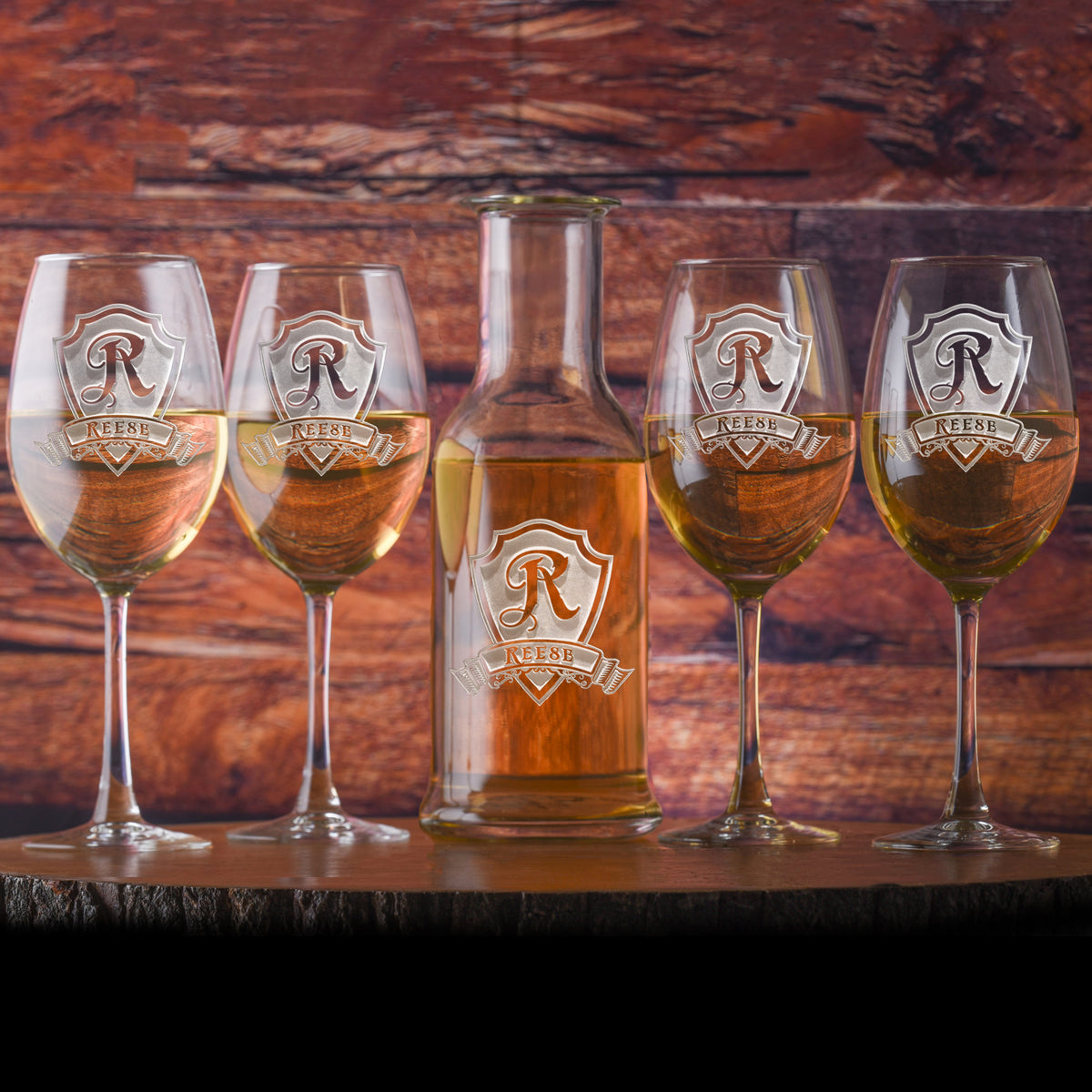 Crystal Wine Carafe &amp; Glasses, Gift Set