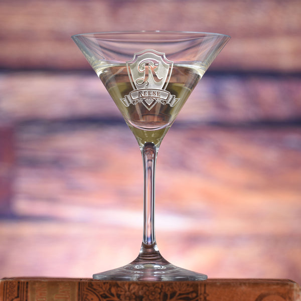 Personalized Martini Glass Engraved with Your Custom Text