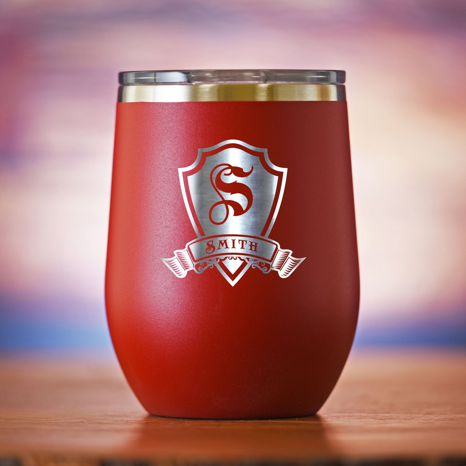 Custom, Engraved Stemless Wine Travel Tumbler