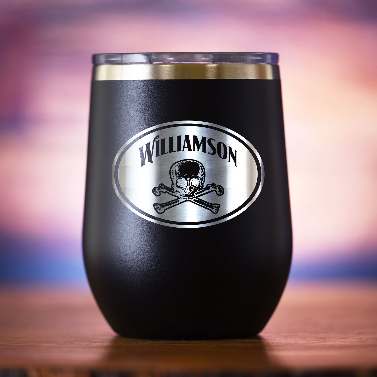 Skull & Bones Custom Stemless Wine Travel Tumbler