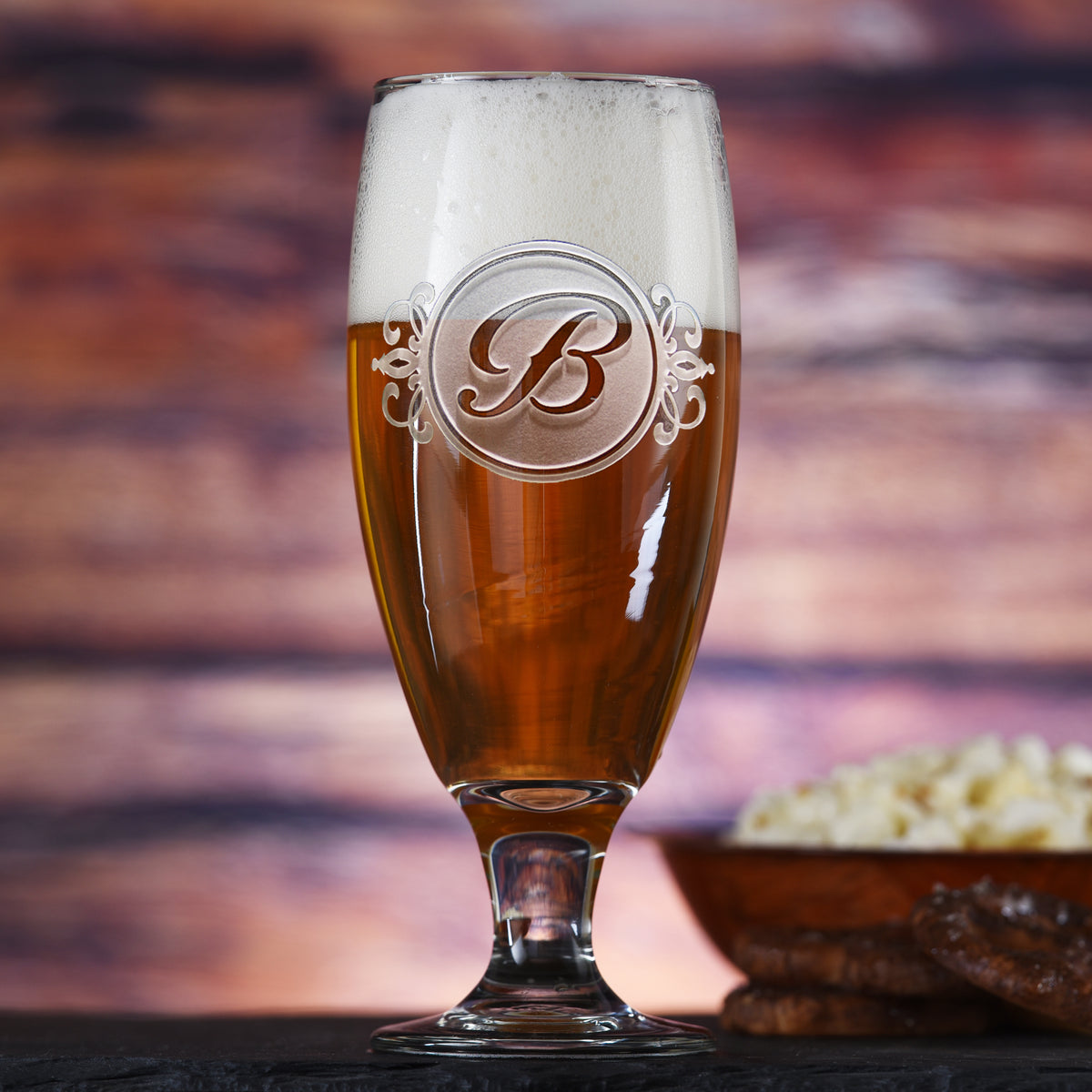 Engraved, Personalized Monogrammed Tea Goblet M7