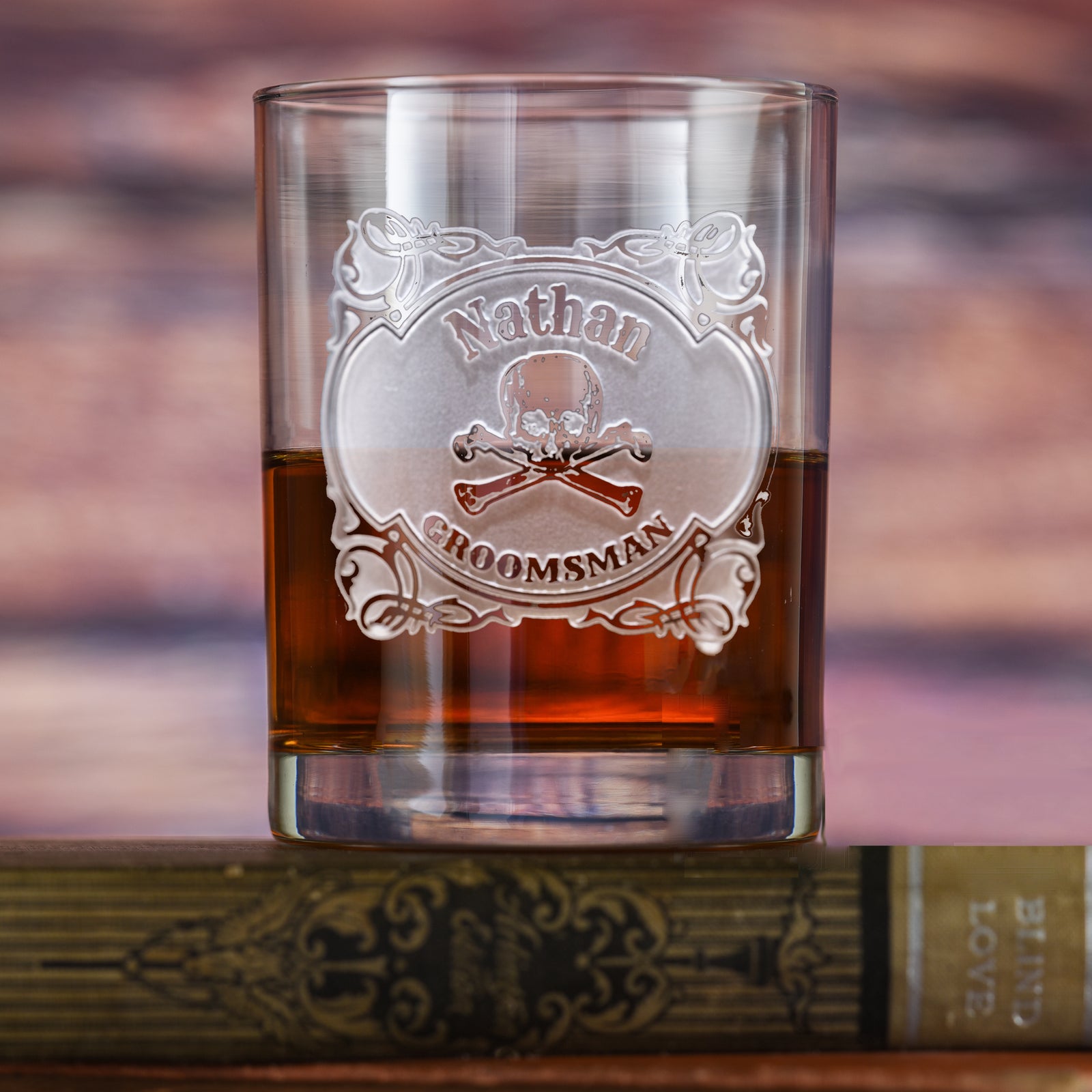 Skull & Bones Rocks Whiskey Glass