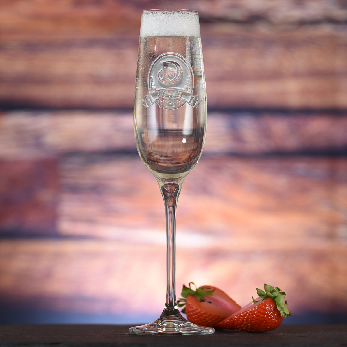 Personalized Crystal Champagne Glass