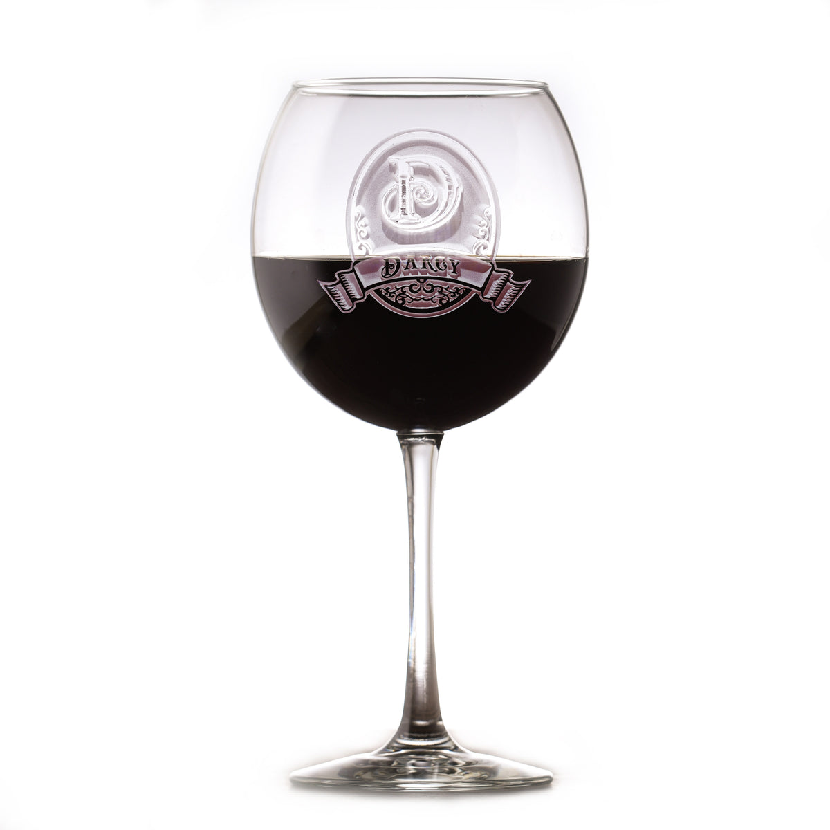 Personalized Monogrammed Red Wine Glass