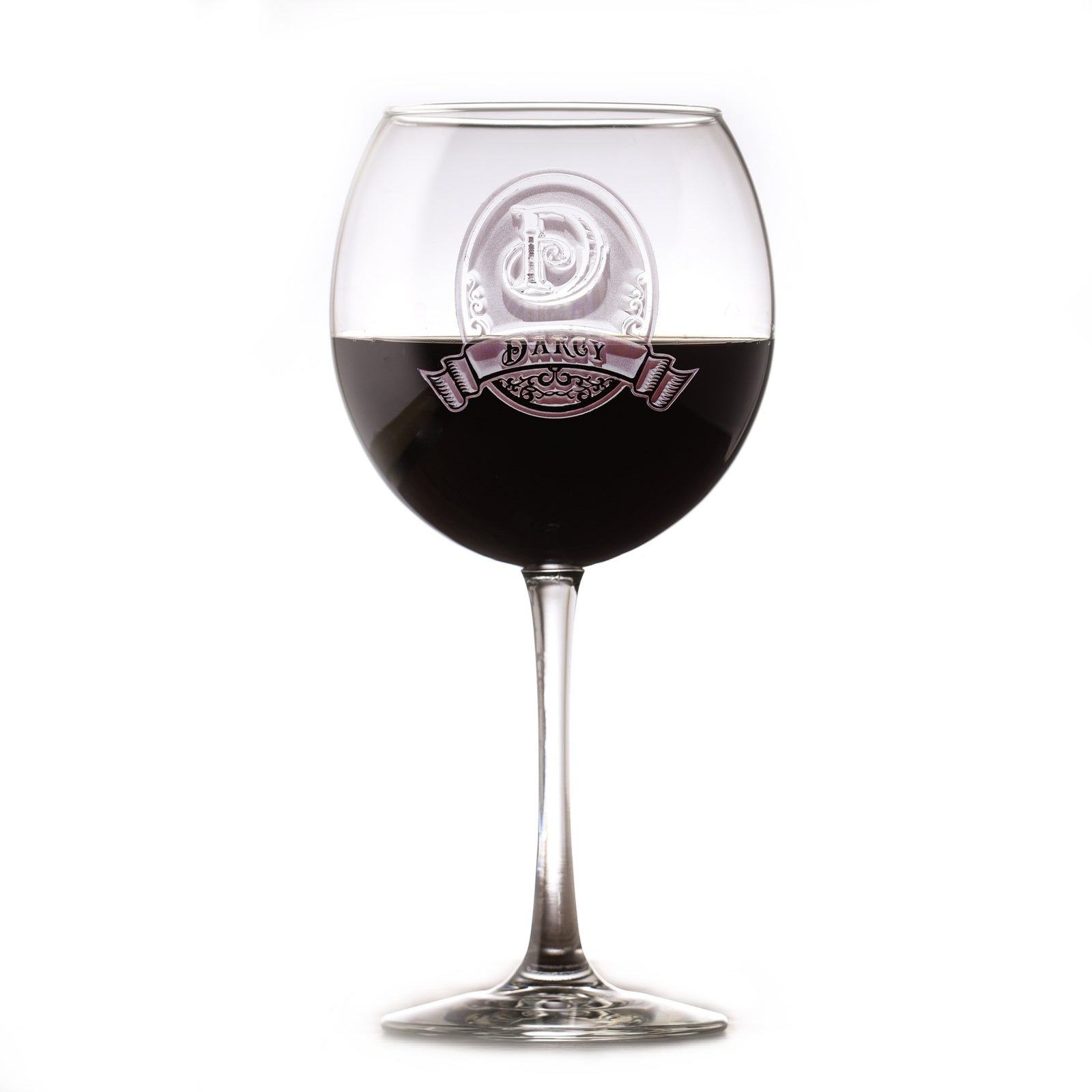 Personalized Monogrammed Red Wine Glass