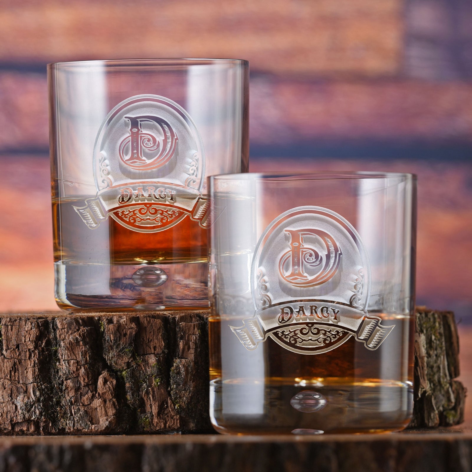 Monogrammed Bourbon Glass (Set of 2)