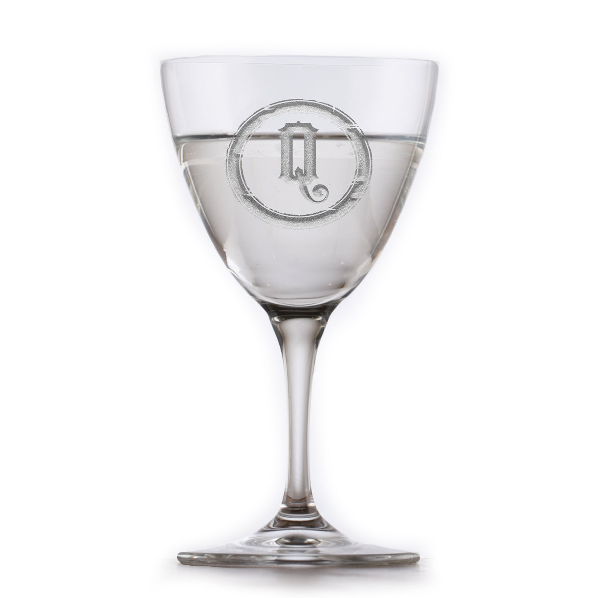 Monogrammed Nick & Nora Crystal Martini Glass, Engraved