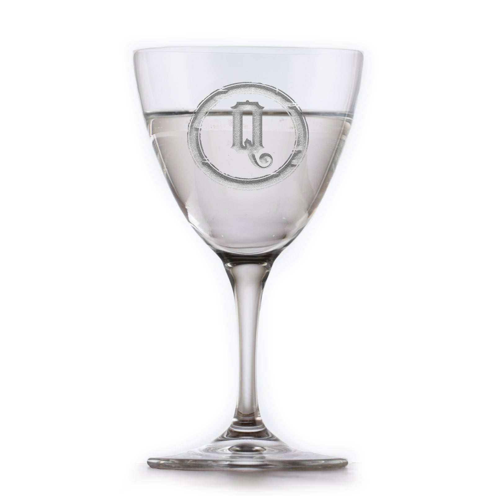 Monogrammed Nick & Nora Crystal Martini Glass, Engraved