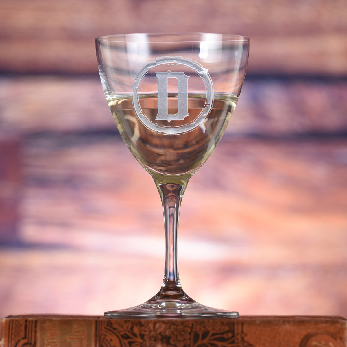 Monogrammed Nick &amp; Nora Crystal Martini Glass, Engraved