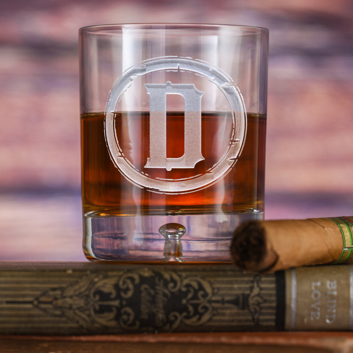 Engraved Whiskey & Bourbon Glasses Personalized Home Bar Gifts