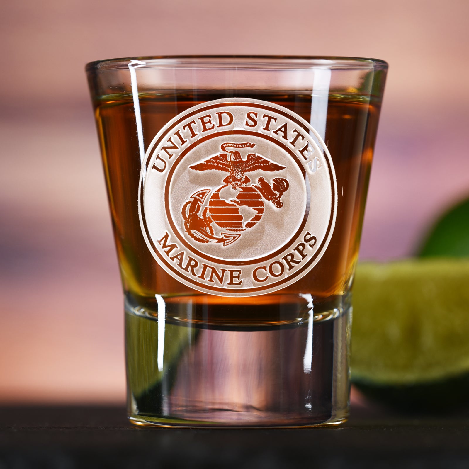 Marines Shot Glass, Engraved
