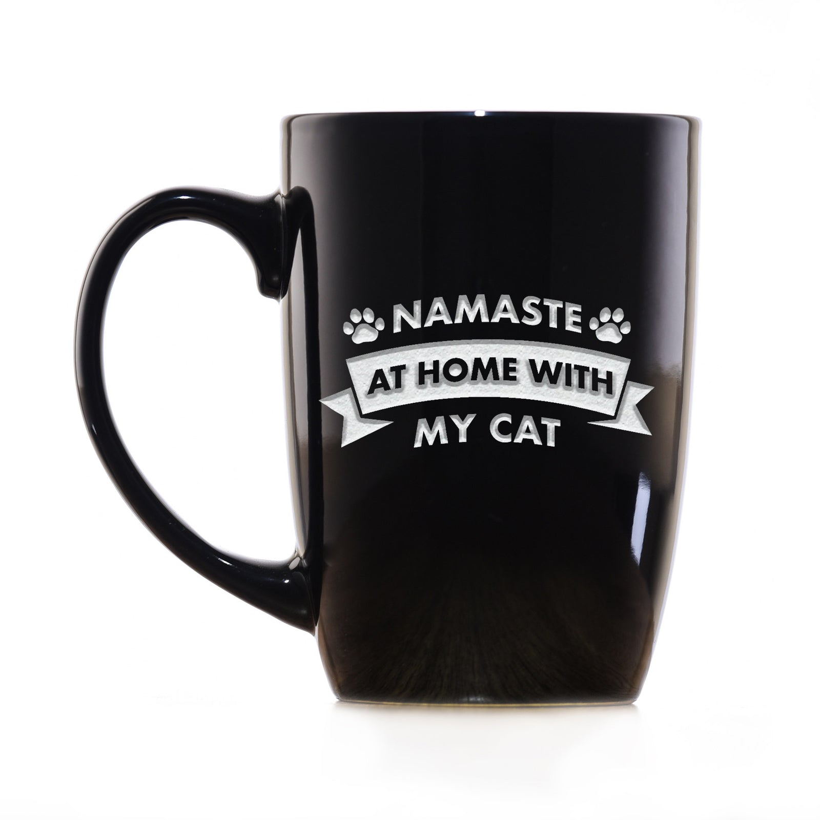 "Namaste At Home With My Cat" Social Distancing Coffee Mug Gift