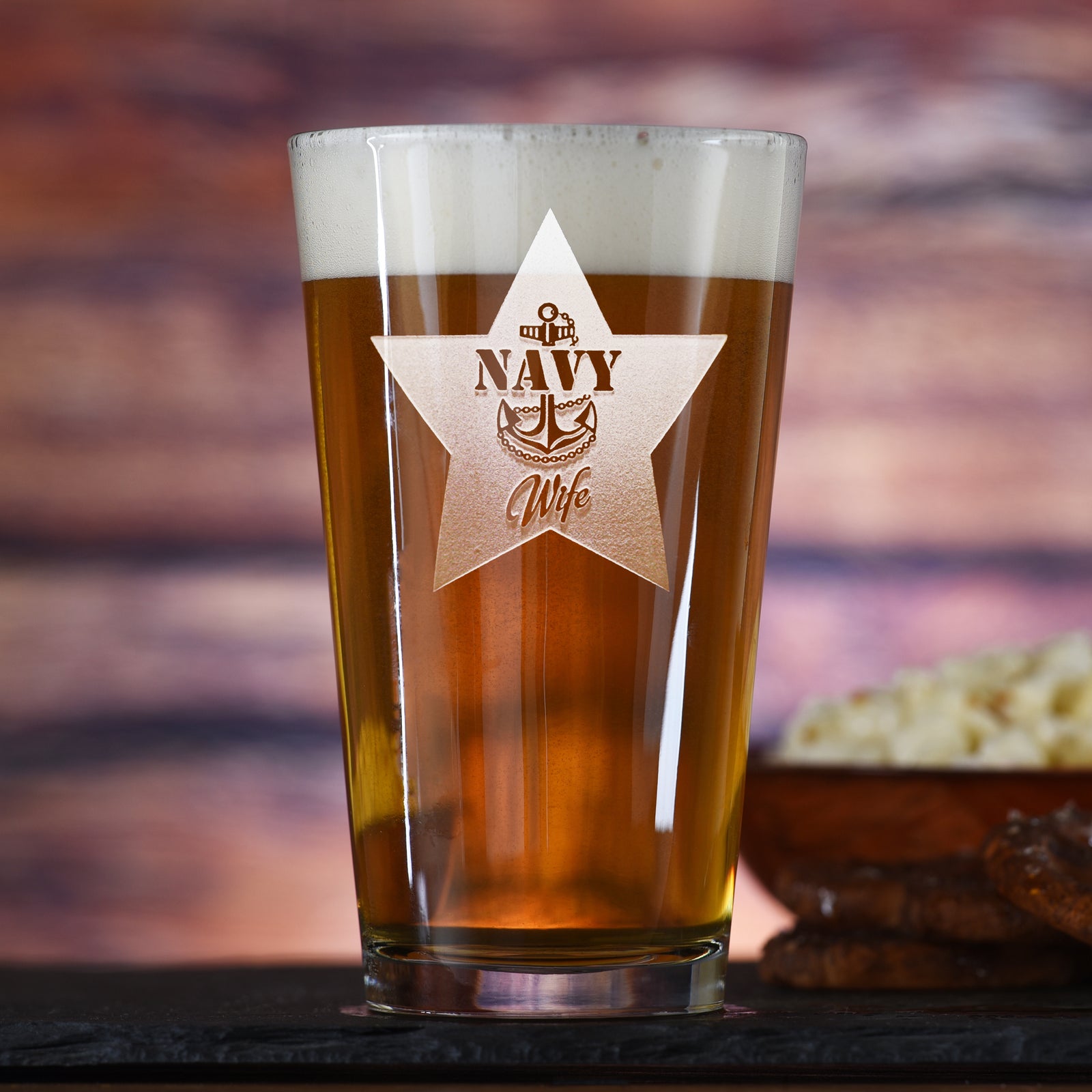 Navy Wife Pint, Pub Beer Glass