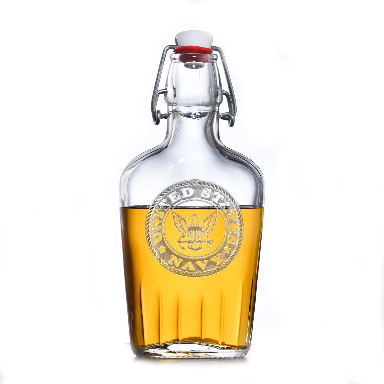 Navy Seal Insignia, Engraved Whiskey Flask Gift