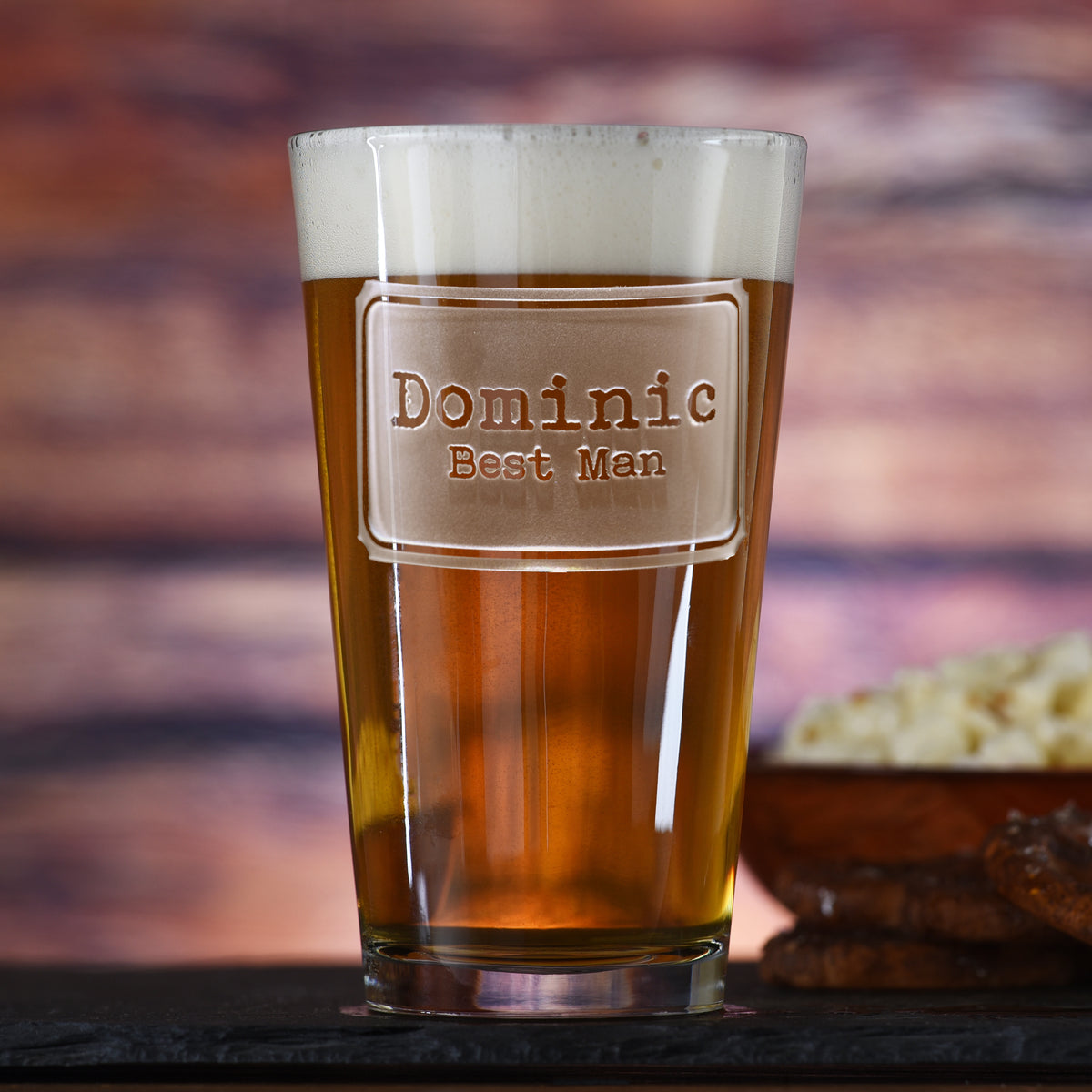 Pint Beer Glass - Best Man, Groomsmen Gifts