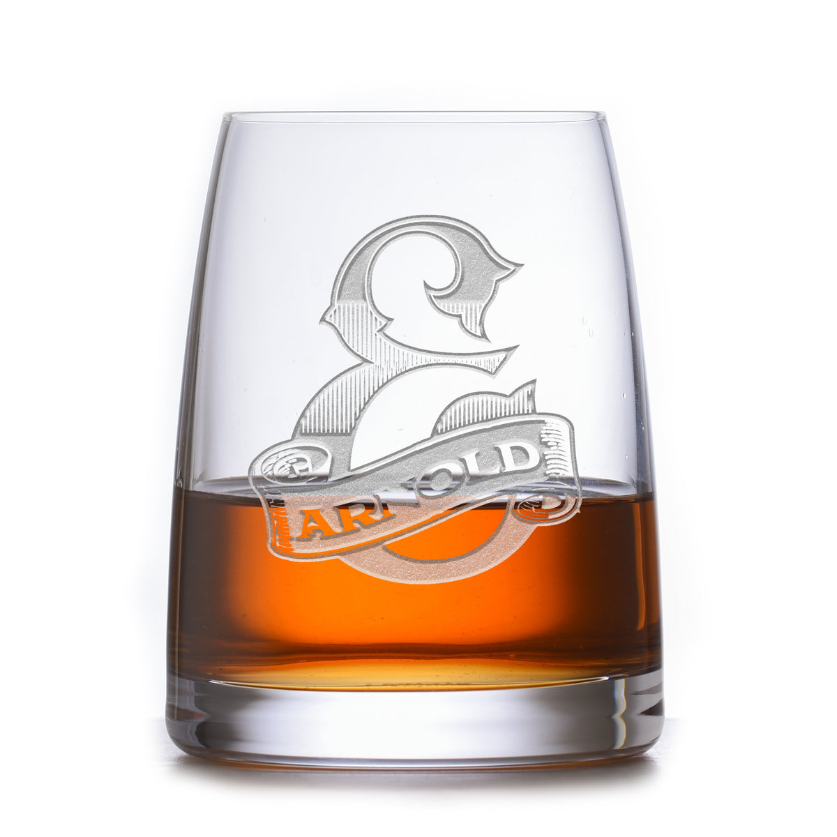 Custom, Etched Rocks DOF Glass Stolzle - Crystal