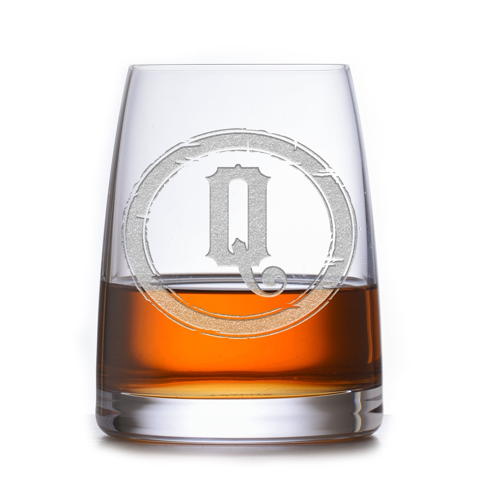 Monogrammed Rocks DOF Glass Stolzle Crystal