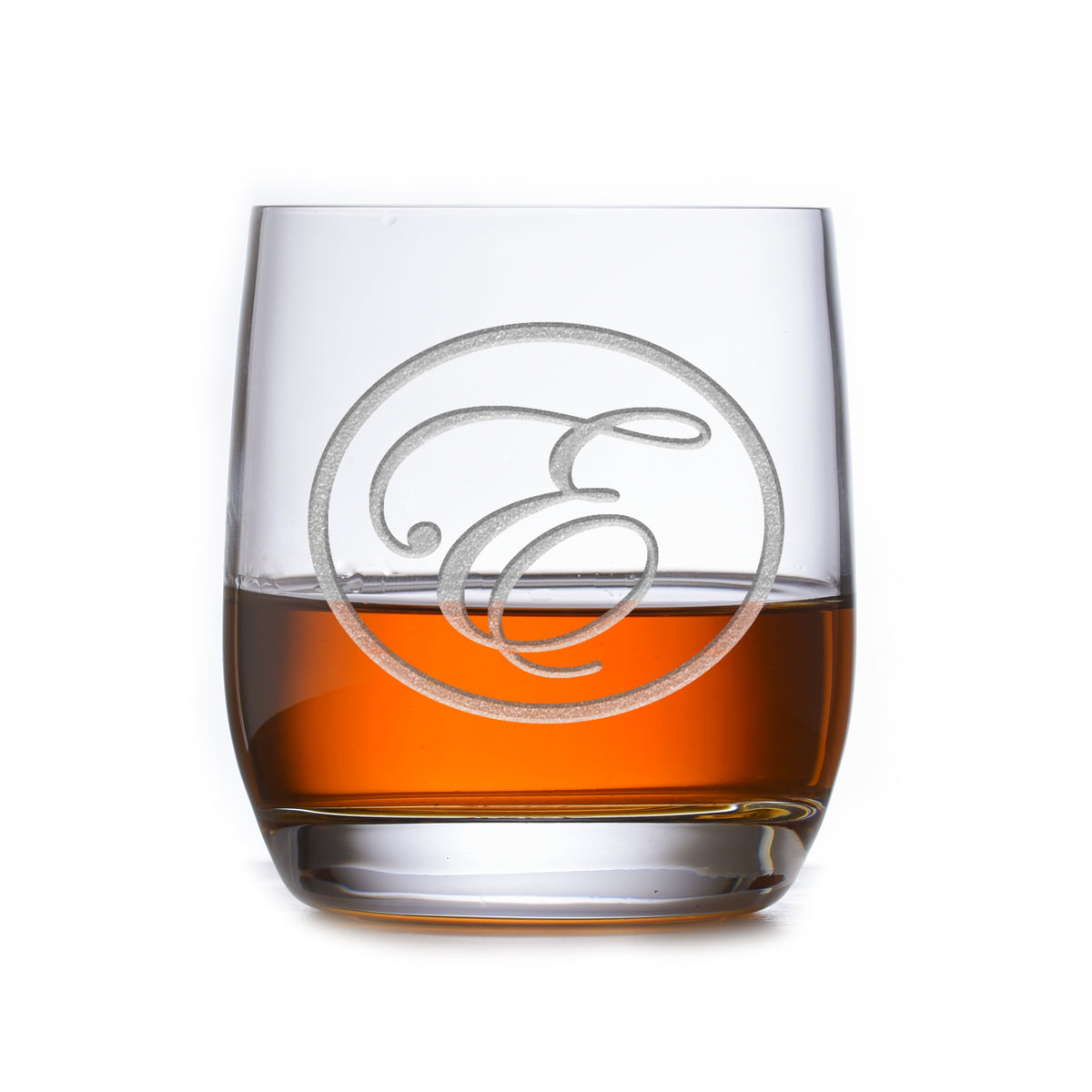 Monogrammed Stolzle Weinland Crystal Rocks Whiskey Glass