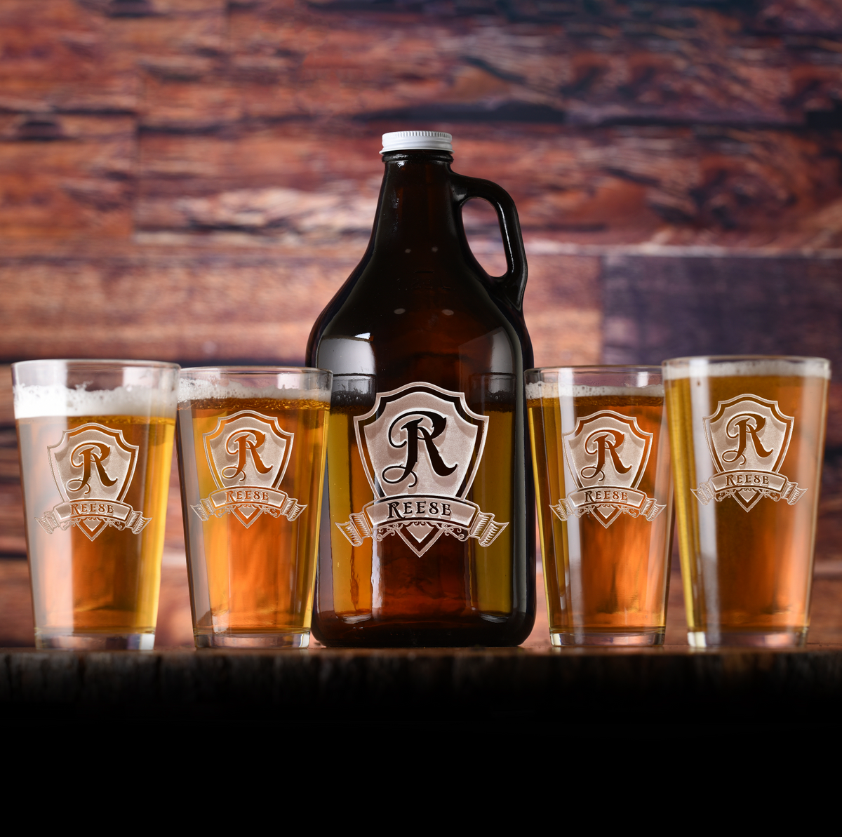 Beer Growler Pint Set