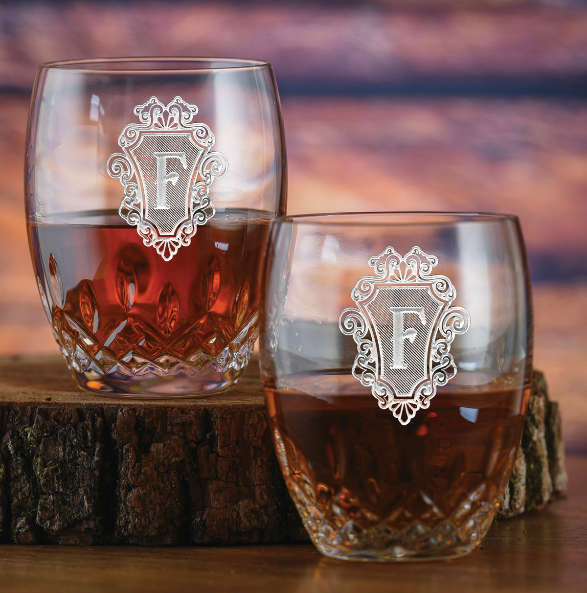 Engraved, Waterford Crystal Whiskey Glass