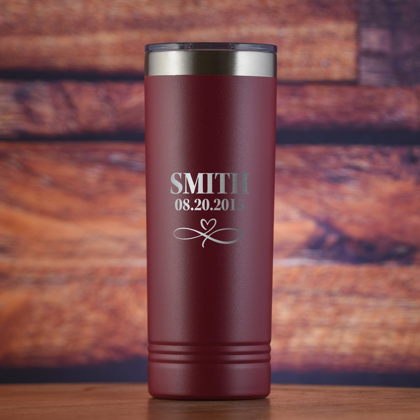 Wedding Favor, Skinny Travel Tumbler 22oz