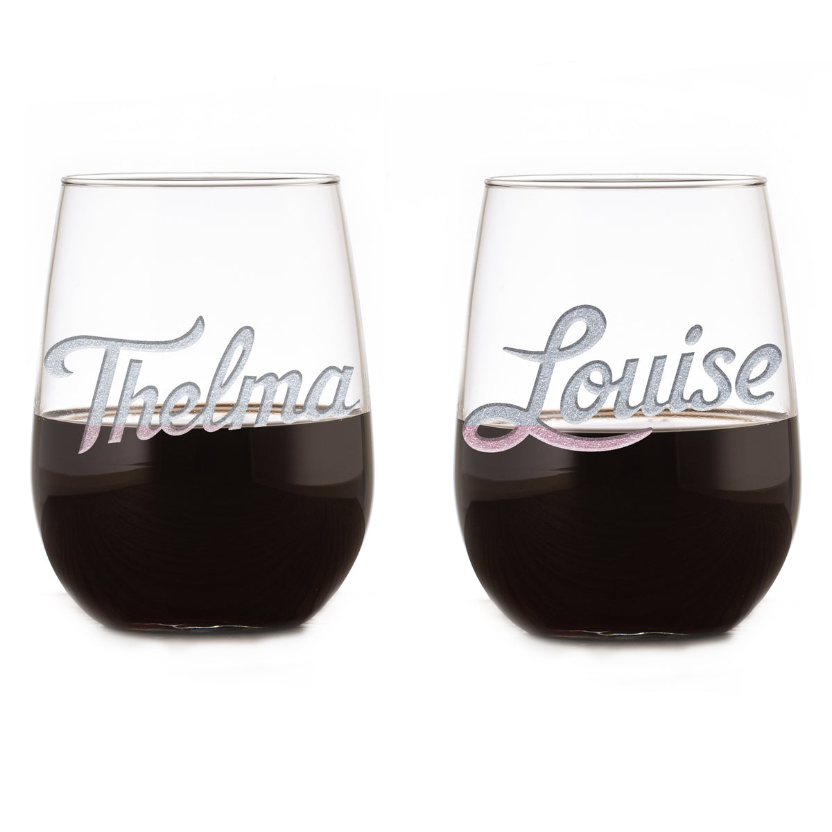 Thelma & Louise Engraved Wine Glass Set, Best Friend Gifts