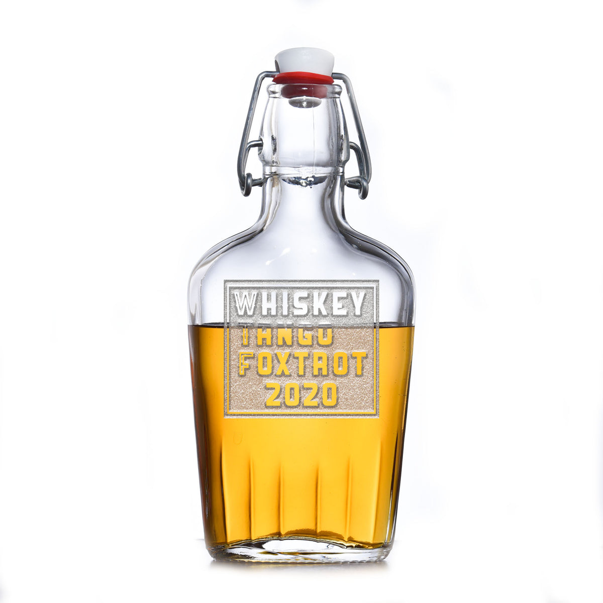 WTF 2020, Whiskey Tango Foxtrot, Engraved Flask Humorous Gift
