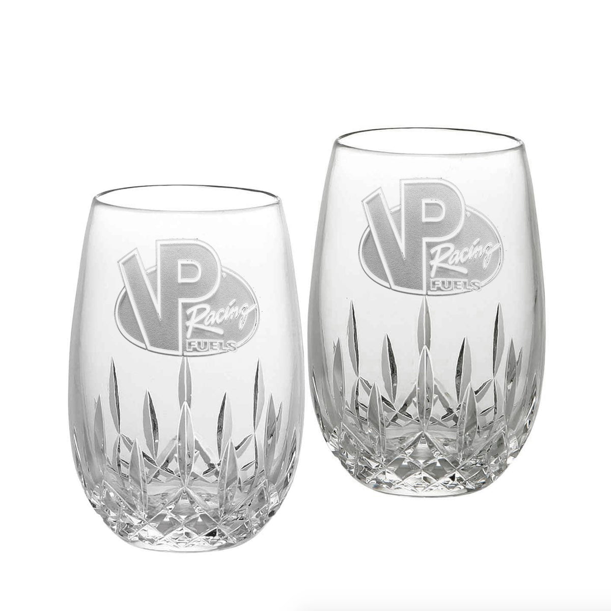Logo Waterford Stemless Wine Glass, Pair