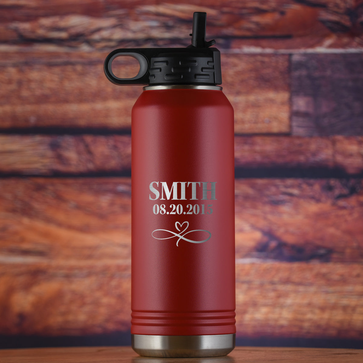 Wedding Favor, Custom, Engraved, Insulated Water Bottle Gift