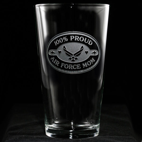 Air Force Mom Pint Pub Beer Glass