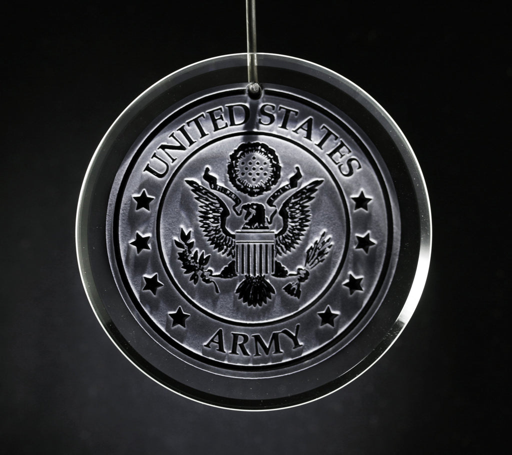 Army Glass Ornament